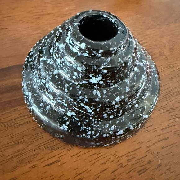 NOS Speckle Glaze Candle Holder By Crowning Touch Contemporary Design Hallmark - Picture 7 of 10